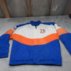 Denver Broncos Jacket Women? XL Apex Pro Line NFL Blue Full Zip Puffer VTG 90s